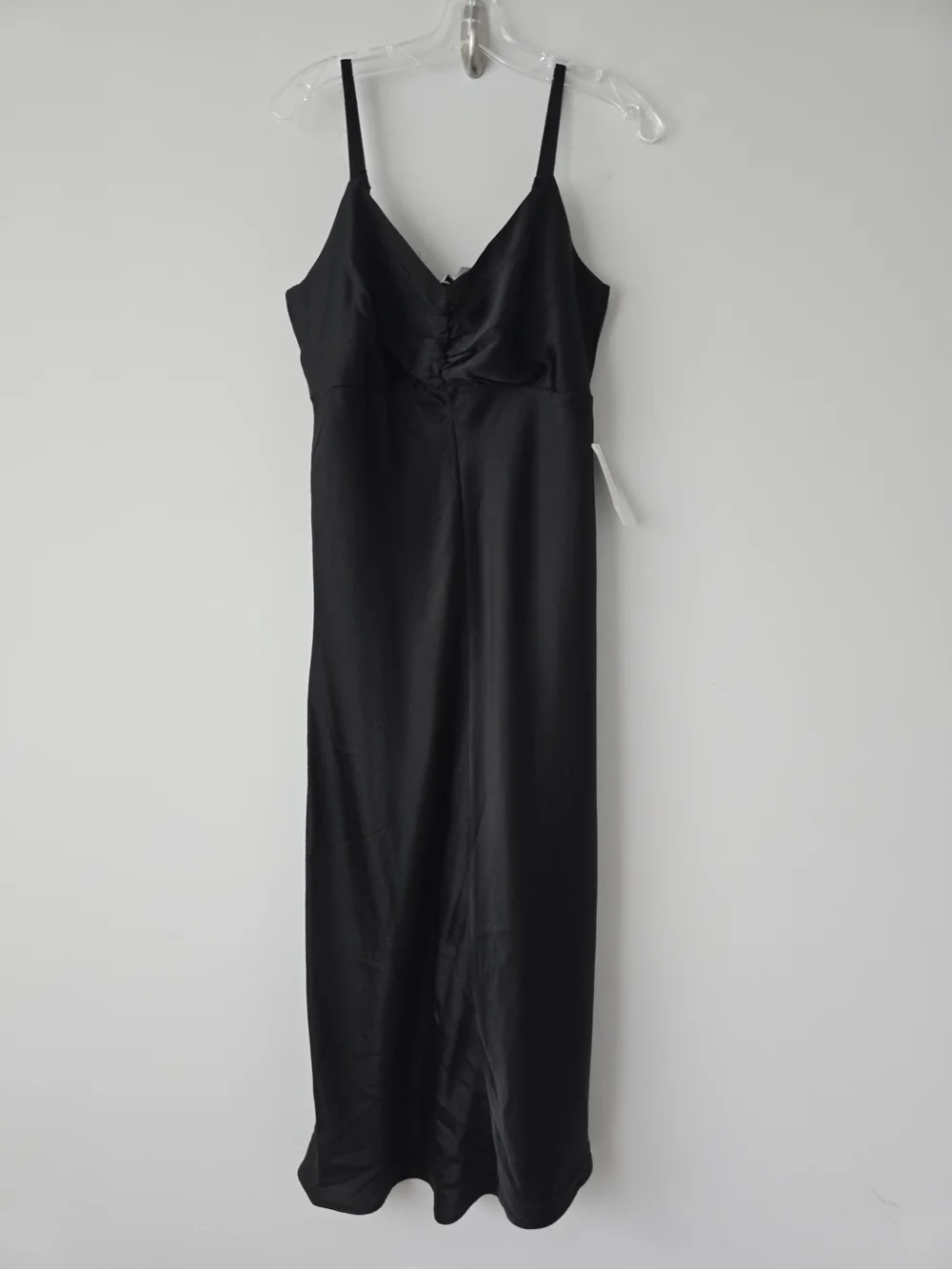 sofia by sofia vergara Black Satin Midi Slip Dress M NWT - Picture 1 of 8